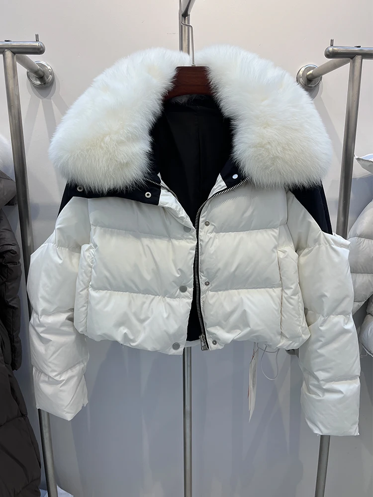 2025 Winter Warm Women's Coat Thick Goose Down Jacket With Real Silver Fox Fur Collar Jacket Female Outdoor Streetwear - Image 4