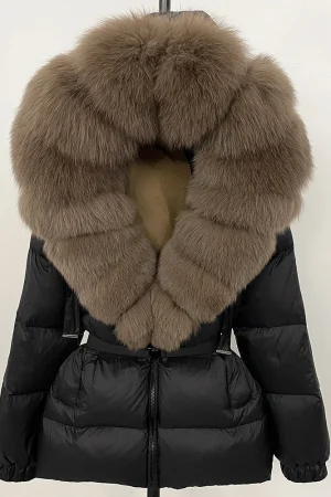 OFTBUY 2025 Winter Clothing Puffer Jacket Women Real Fox Fur Hooded Thick Warm 90% White Duck Down Coat Female Parkas Waterproof