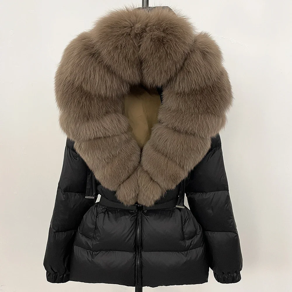 OFTBUY 2025 Winter Clothing Puffer Jacket Women Real Fox Fur Hooded Thick Warm 90% White Duck Down Coat Female Parkas Waterproof