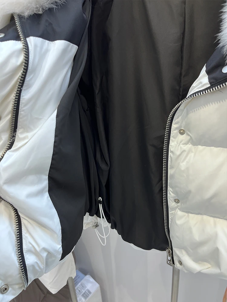 2025 Winter Warm Women's Coat Thick Goose Down Jacket With Real Silver Fox Fur Collar Jacket Female Outdoor Streetwear - Image 6